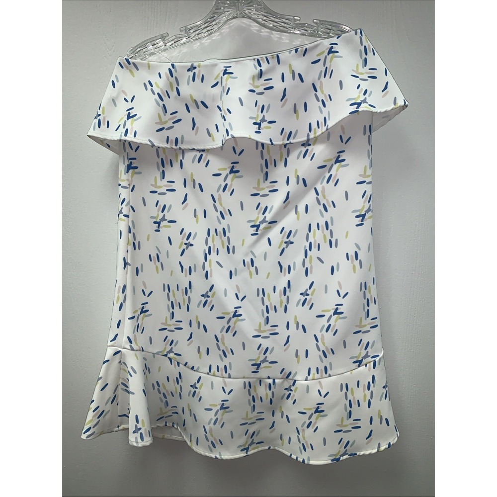 Aqua Bloomingdale's NWT Ruffled Sprinkled Strapless Flounce Mini‎ Dress Sz M